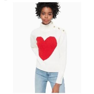 KATE SPADE HEART INTARSIA SWEATER